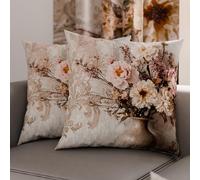 PETTI Artigiani Italiani - Paire de taies d'oreiller 60 x 60 cm en Microfibre, Coussins d'ameublement, canapé, Salon, 2 Housses de Coussin, taie d'oreiller Shabby 341, 100% fabriqué en Italie