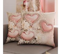 PETTI Artigiani Italiani - Paire de taies d'oreiller 60 x 60 cm en Microfibre, Coussins d'ameublement, canapé, Salon, 2 Housses de Coussin, taie d'oreiller Shabby 343, 100% fabriqué en Italie