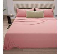 PETTI Artigiani Italiani - Parure de lit 3 pièces pour lit Simple, Douce et Respirante, Comprenant Un Drap Plat, Un Drap-Housse à Coins élastiqués et Une taie d'oreiller, draps Roses