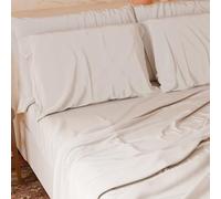 Petti Artigiani Italiani - Parure de lit Double Maxi 4 pièces, Douce et Respirante, Parure de lit avec Drap Plat, Drap Housse avec Coins élastiques et 2 taies d'oreiller de draps Blanc