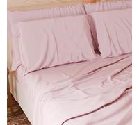 PETTI Artigiani Italiani - Parure de lit 4 pièces pour lit Queen Size français, Douce et Respirante, Comprenant Un Drap Plat, Un Drap-Housse à Coins élastiqués et 2 taies d'oreiller, draps Roses