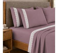 PETTI Artigiani Italiani - Parure de lit Double en Percale de Coton avec Dentelle San Gallo, 4 pièces, 100% fabriquée en Italie