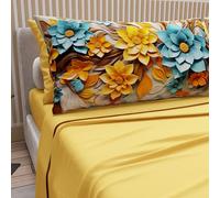 PETTI Artigiani Italiani - Parure de lit en Coton avec taies d'oreiller en Impression numérique, draps de lit Double, 16 Jaune, 100% fabriqué en Italie