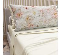 PETTI Artigiani Italiani - Parure de lit en Coton avec taies d'oreiller en Impression numérique, draps Doubles, lit Double, Motif Floral 21 crème, 100% fabriqué en Italie