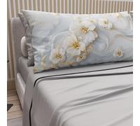 PETTI Artigiani Italiani - Parure de lit en Coton avec taies d'oreiller en Impression numérique, lit Double Maxi, Drap Plat sur et Dessous avec Angles, Floral 06 1 Gris Clair, 100% fabriqué en Italie