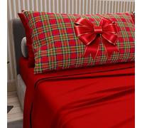PETTI Artigiani Italiani - Parure de lit en Coton avec taies d'oreiller en Impression numérique, pour lit 1 Place et demie, avec Drap-Housse avec Angles, Rouge, 100% fabriqué en Italie
