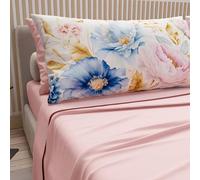 Petti Artigiani Italiani - Parure de lit en Coton avec taies d'oreiller en Impression numérique, Une Place et demie française, Parure de lit sur et Dessous avec Angles, Marseille Poudre, 100% Made in