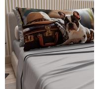 PETTI Artigiani Italiani - Parure de lit pour Animaux avec Chiens en Coton avec taies d'oreiller en Impression numérique, 100% fabriqué en Italie