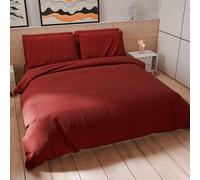 PETTI Artigiani Italiani - Parure de lit Simple 200 x 135 cm (1 taie d'oreiller 75 x 50 cm Incluse), Housse de Couette Douce Microfibre Couleur Unie Bordeaux