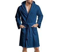 PETTI - Peignoir Femme, Peignoir Homme, Peignoir de Bain, Peignoir de Bain Femme, Peignoir de Bain Homme, Nuit Bleue/XL