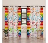 PETTI Artigiani Italiani - Rideaux à Panneaux pour intérieur avec Anneaux, 2 pièces, 140 x 280 cm, Rideau de Chambre à Coucher et Salon occultants isolants et Modernes, Crayons 100% fabriqués en