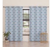 PETTI Artigiani Italiani - Rideaux à Panneaux pour intérieur avec Anneaux, 2 pièces, 140 x 280 cm, Rideau de Chambre à Coucher et Salon occultants isolants et Modernes, nœud Bleu Ciel, 100% fabriqué