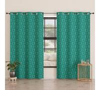 PETTI Artigiani Italiani - Rideaux à Panneaux pour intérieur avec Anneaux, 2 pièces, 140 x 280 cm, Rideau de Chambre à Coucher et Salon occultants isolants et Modernes, nœud Octane 100% fabriqué en