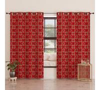 PETTI Artigiani Italiani - Rideaux à Panneaux pour intérieur avec Anneaux, 2 pièces, 140 x 280 cm, Rideau de Chambre à Coucher et Salon occultants isolants et Modernes, nœud Tartan, 100% fabriqué en