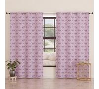 PETTI Artigiani Italiani - Rideaux à Panneaux pour intérieur avec Anneaux, 2 pièces, 140 x 280 cm, Rideau de Chambre à Coucher et Salon occultants isolants et Modernes, nœud Lilas 100% fabriqué en