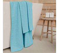 PETTI Artigiani Italiani - Serviettes de Bain en éponge 100% Coton, Ensemble de Serviettes (1+1), Ensemble de 2 pièces : 1 Serviette de Visage et 1 Serviette pour Les Mains, Turquoise