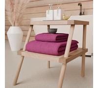 PETTI Artigiani Italiani - Serviettes de Bain en éponge 100% Coton, Ensemble de Serviettes (1+1), Ensemble de 2 pièces : 1 Serviette de Visage et 1 Serviette pour Les Mains, Fuchsia