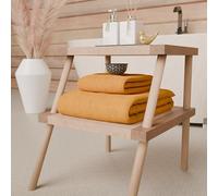 PETTI Artigiani Italiani - Serviettes de Bain en éponge 100% Coton, Ensemble de Serviettes (1+1), Ensemble de 2 pièces : 1 Serviette de Visage et 1 Serviette pour Les Mains, Orange