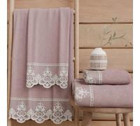 PETTI Artigiani Italiani - Serviettes de Bain en éponge 100% Coton, Ensemble de Serviettes (1+1), Ensemble de 2 pièces : 1 Serviette de Visage et 1 Serviette pour Les Mains, Oignon