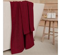 PETTI Artigiani Italiani - Serviettes de Bain 100% éponge de Coton, Ensemble de Serviettes 2+2, 4 pièces 2 Serviettes Visage et 2 Serviettes Mains, Serviettes Bordeaux