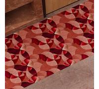 PETTI Artigiani Italiani - Tapis Antidérapant et Lavable, Tapis de Cuisine Runner pour Couloir (50x280 cm), Motif Cercles Rouge