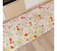 PETTI Artigiani Italiani - Tapis de Cuisine Antidérapant et Lavable 52x140 cm, Tapis Runner pour Couloir, Motif Floral 10, 100% Fabriqué en Italie