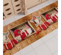 PETTI Artigiani Italiani - Tapis de Cuisine de Noël, Chemin de Cuisine de Noël, Tapis de Noël Antidérapant et Lavable, Tapis de Cuisine pour Noël, 52x240 cm, Fabriqué en Italie