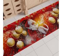 PETTI Artigiani Italiani - Tapis de Cuisine de Noël, Chemin de Cuisine de Noël, Tapis de Noël Antidérapant et Lavable, Tapis de Cuisine pour Noël, 52x140 cm, Fabriqué en Italie