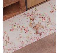 PETTI Artigiani Italiani - Tapis de Cuisine de Pâques Antidérapant et Lavable 52x480 cm, Tapis Runner pour Couloir, Motif Cerisiers, 100% Fabriqué en Italie