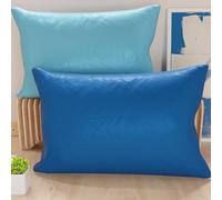 Petti Artisans Italiens - Paire de Housses de Coussin en Microfibre 145x40 cm, Canapé, Lot de 2 Housses de Coussin, Taie d'oreiller Double Face Bleu et Bleu Clair