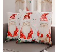 Petti Artisans Italiens - Paire de Housses de Coussin en Microfibre 35x35 cm, Coussins Décoratifs de Noël pour Chambre, Canapé, Salon, Lot de 2 Housses de Coussin, Taie d'oreiller de Noël 6