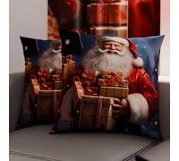 Petti Artisans Italiens - Paire de Housses de Coussin en Microfibre 40x40 cm, Coussins Décoratifs de Noël pour Chambre, Canapé, Salon, Lot de 2 Housses de Coussin, Taie d'oreiller de Noël 2