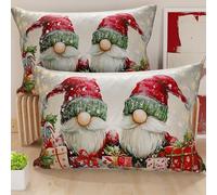 Petti Artisans Italiens - Paire de Housses de Coussin en Microfibre 40x60 cm, Coussins Décoratifs de Noël pour Chambre, Canapé, Salon, Lot de 2 Housses de Coussin, Taie d'oreiller de Noël 11