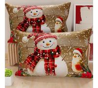 Petti Artisans Italiens - Paire de Housses de Coussin en Microfibre 40x70 cm, Coussins Décoratifs de Noël pour Chambre, Canapé, Salon, Lot de 2 Housses de Coussin, Taie d'oreiller de Noël 10