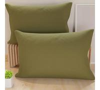 Petti Artisans Italiens - Paire de Housses de Coussin en Microfibre 50x30 cm, Coussins de Canapé, Lot de 2 Housses de Coussin, Housse de Coussin Uni Boue, 100% Fabriqué en Italie