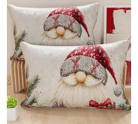 Petti Artisans Italiens - Paire de Housses de Coussin en Microfibre 50x80 cm, Coussins Décoratifs de Noël pour Chambre, Canapé, Salon, Lot de 2 Housses de Coussin, Taie d'oreiller de Noël 13
