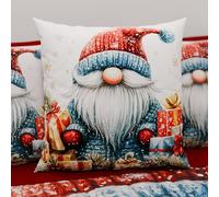 Petti Artisans Italiens - Paire de Housses de Coussin en Microfibre 80x80 cm, Coussins de décoration de Noël pour Chambre, canapé, Salon, Lot de 2 Housses de Coussin, taie d'oreiller de Noël 14