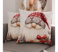 Petti Artisans Italiens - Paire de Housses de Coussin en Microfibre 80x80 cm, Coussins Décoratifs de Noël pour Chambre, Canapé, Salon, Lot de 2 Housses de Coussin, Taie d'oreiller de Noël 13