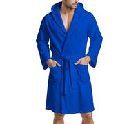 PETTI - Peignoir Femme, Peignoir Homme, Peignoir de Bain, Peignoir de Bain Femme, Peignoir de Bain Homme, Bleu Électrique