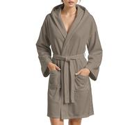 PETTI - Peignoir Femme, Peignoir Homme, Peignoir de Bain, Peignoir de Bain Femme, Peignoir de Bain Homme, Taupe