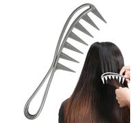 Pettine A Denti Larghi | Pettine a Denti Larghi Spazzola | Pettine Capelli Uomo | Strumento per acconciature con denti di squalo per donne e uominPettine Antistatico, Pettine per Parrucchier