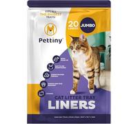 Pettiny Jumbo Sacs à Litière pour Chat avec Cordons de Serrage - Lot de 20 Doublures Anti-Griffes pour Bac à Litière Géant