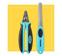 Pettle Ciseaux à Griffes Professionnels pour Chats avec Safety Guard - 100% sans écharde grâce aux Lames en Acier Inoxydable Les Plus tranchantes - Pince à Griffes + Lime à Griffes