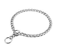 PETTOM Collier Étrangleur pour Chien, Collier Métal pour Chiens, Colliers Chaine pour Chien Chiot en Fer Solide, Colliers de Dressage pour Chiens (Fer, 55cm)