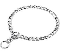 PETTOM Collier Étrangleur pour Chien, Collier Métal pour Chiens, Colliers Chaine pour Chien Chiot en Fer Solide, Colliers de Dressage pour Chiens (Fer, 35cm)