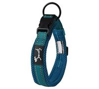 PETTOM Collier pour Chien, Collier Réglable et Rembourré pour Chien Gros Moyen Petit avec Bande Réfléchissante(Bleu L)