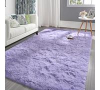 Pettop Tapis pelucheux en peluche douce pour chambre à coucher, salon, tapis pelucheux doux pour filles et enfants garçons, 0,9 x 1,5 m, violet lavande