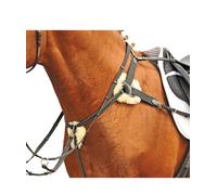 HKM Sports Equipment Tapis Avant avec Martingal, recouvert de Fourrure d'agneau Marron, Poney Avant 4154 S