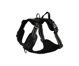 Pettorina anti tiro nero modello Rando Walk per cani Croci