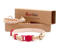 Pettsie Bracelet d'amitié avec Collier de Chat et Bracelet d'amitié Assorti, respectueux de l'environnement, 100% Coton pour Plus de sécurité et de Confort (12,7-20,3 cm)